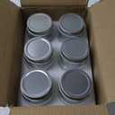 Yomarket Small Mason Jars Regular Mouth - 8 oz Clear Glass Jars with Silver Metal Lids for Sealing, Food Storage, Overnight Oats, Jelly, Dry Food, Jam,DIY Jars, 6PCS