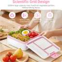 QCQHDU 2000ML Bento Lunch Box with 3 Compartments Container & Leak-Proof 8oz Insulated Food Jar, Suitable for Adults, Kids, and Toddlers