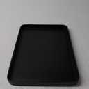 Bathroom Sink Vanity Tray, Large Resin Bathroom Tray, Rectangle Perfume Organizer, Decorative Tray for Vanity Dresser Countertop, Living Room, Kitchen Black