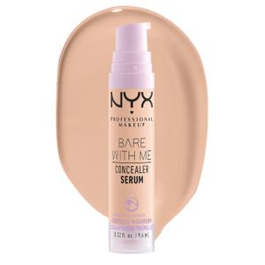 NYX PROFESSIONAL MAKEUP Bare With Me Concealer Serum, Concealer Makeup For Up To 24Hr Hydration - Vanilla 0.32 Fl Oz (Pack of 1)