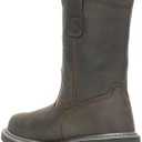 Wolverine Men's Floorhand Waterproof 10" Steel Toe Work Boot, Dark Brown, 11.5 W US