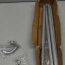 Silver Curtain Rods for Windows 48 to 84 inch, 5/8 inch Adjustable Wrap Around Blackout Curtain Rods for Bedroom & Outdoor