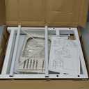 Over The Washer and Dryer Storage Shelf, Washing Machine Storage Utility Rack with Countertop, Washing Machine Storages Stand White