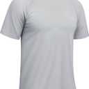 TACVASEN Men's Rashguard Shirts Short Sleeve UPF 50+ Sun Protection SPF T-Shirt Quick Dry Fishing Swim Athletic Tops (Gray, S)