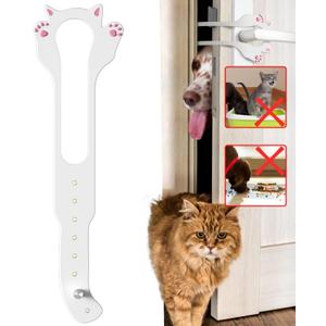 Cat Door Latch Holder,8 Adjustable Sizes Stronger Flex Cat Door Stopper, Keep Door Open 1.5" to 8", Let's Cats in and Keeps Dogs Out of Litter & Food, No Tool Required & No Wall Damage