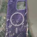 SUPFINE Magnetic for iPhone 15 Pro Max Case (Compatible with MagSafe) (Military Grade Drop Protection) Slim Translucent Matte Shockproof with Anti-Fingerprint Phone Case, Purple