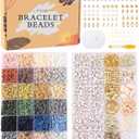 ADIIL 7200 Pcs Clay Beads Friendship Bracelet Making Kit, 24 Colors 6mm Polymer Heishi Beads, Neutral