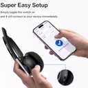 Bluetooth Headset, Wireless Headset with Microphone for PC, V5.2 Computer Headset with Noise Cancelling Mic, USB Dongle, Charging Base & Mute Button for Work, Cell Phones, Computer (Black)