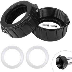 2" Spa Hot Tub Heater Split Nut Unions with Screws & Heater Gasket, Split Nut for Hot Tub and Spa Replacement Part, Suitable for 2-inch Heater Assemblies - 2 Pack
