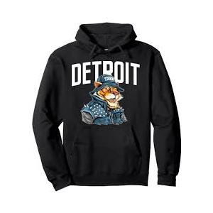 Detroit Tiger Apparel for men women, Detroit Rock City Tiger Pullover HoodieXL