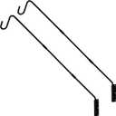 Juegoal 2 Pack Heavy Duty Deck Hook, 25 Inch or 36 Inch Wall Mounted Extended Reach Deck Hook Wall Pole Plant Bracket for Hanging Bird Feeder, Plants, Suet Baskets, Lanterns, Wind Chimes