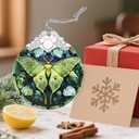 Luna Moth Ornament, Stained Glass Christmas Decorations, Christmas Ornaments for Tree, Holiday Ornament, Gifts for Moth Lovers, Holiday Party Gifts, Gift Ideas & Xmas Gift
