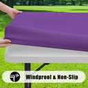 Smiry 6 Pack Rectangle Picnic Table Cloth, Waterproof Elastic Fitted Tablecloths, Washable Polyester Rectangular Patio Table Cover for Camping, Indoor and Outdoor (Purple, 30"x72")