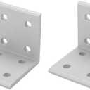 2pcs L Bracket Corner Brace 2040 L Shape Corner Angle Bracket Connection Joint Aluminum for Wood Doors Furniture