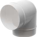5 Inch 90 Degree Round Duct Elbow Connector Plastic Ventilation Pipe Bend Fitting for HVAC Air Duct Systems Ducting Elbow Joint for Exhaust and Supply Ventilation