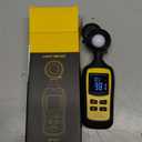 Light Meter Digital Illuminance Meter Handheld Ambient Temperature Measurer, Range up to 200,000 Lux, Luxmeter with 4 Digit Color LCD Screen