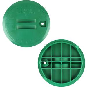 2 Piece 10 Inch Round Sprinkler Valve Box Cover - Green Irrigation Valve Cover