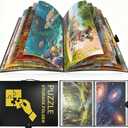 Puzzle Storage Folder Book for 1000pcs Puzzle, Puzzles Binder Portfolio with 20 Pockets Hold 40 Puzzles | Book Holder Organizers and Storage Keeper Saver Accessories