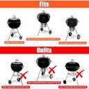 QuliMetal Grill Table Shelf for Weber Kettle Grills 22 Inch, Side Table Shelf Replaces Weber Master Touch & Original Charcoal Grill, Grill Accessories for Weber Kettle, Outdoor Steel BBQ Table Shelf