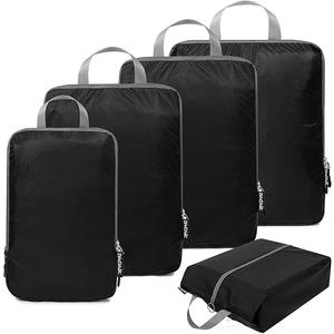 BAGAIL 6 Set Ultralight Compression Packing Cubes Travel Accessories Expandable Packing Organizers 3 sustainability features