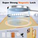 JAME for iPhone 15 Case with Stand, 2X [Tempered Glass Screen Protector][Compatible with Magnetic] Built-in Camera Kick-Stand Phone Case for iPhone 15, Magnetic Case for iPhone 15 6.1, Orange