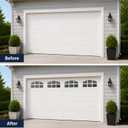 4 Pcs 20.7"×13.8" Garage Door Windows Inserts, Vinyl Window Frame and UV Resistant Acryl Glass, Garage Door Replacement Panels (Room Type)