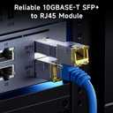 Cable Matters 10GBASE-T SFP+ to RJ45 Copper Ethernet Transceiver Module for Cisco, Ubiquiti, TP-Link, Netgear, D-Link, MikroTik, and Supermicro Equipment