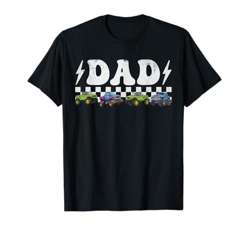 Monster Truck Dad Family Matching Monster Trucks Birthday T-Shirt, XL