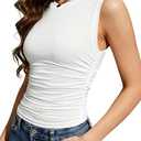 Multi-Pack Women's Camisole Knit Soft Slim Fit Tank Tops Basic | Spaghetti Strap Layering Tee Shirt, Stretchy Bodycon Fashion Undershirt, White Black Cute Y2K Going Out , Summer Lounge (Gray, S)