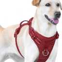 No Pull Dog Harness, Reflective Puppy Vest for Small Medium Large Sized Dog(Burgundy Red,M)