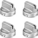 4PCSStainless Steel Stove Knob WB03X24818 Compatible for GE Stove Knobs Replacements/General Electric Stove Parts