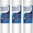 AQUA CREST GXRLQR Under Sink Water Filter, NSF/ANSI 401 Certified, Replacement for GE SmartWater Twist and Lock In-Line GXRLQR Water Filter, Reduces PFAS, PFOA/PFOS, 3 Pack
