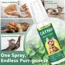 Organic Catnip & Silvervine Spray for Cats - 100% Natural Double Plant Power to Boost Play, Calm Stress & Renew Toys, Scratchers for Indoor Kittens (2 Fl Oz)