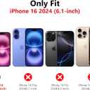 Pmxlfo Flower Branch Case Designed for iPhone 16, Green Sage Floral Branch Pattern 2 in 1 Phone case [Compatible with MagSafe] Heavy Duty Shockproof Drop Protective for Girls Women