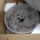 13" Semi Flush Mount Ceiling Light Fixture, 3-Light Gold Drum Light Fixture, Modern Close to Ceiling Light with White Fabric Shade Lamps for Bedroom Living Room Kitchen Hallway Entryway