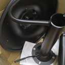 VECELO Bar Stools Set of 2, Adjustable Counter Height Stools with Bentwood Back, Armrest&Footrest, Swivel PU Leather Bar Chairs for Kitchen Island, Coffee Shop and Salon, Black, Quilted Elegance