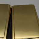 Christmas Stocking Holders for Mantle Set of 2, Heavy Weighted Metal Stocking Holders Hangers Low Profile Stocking Hooks Bases for Fireplace Table Xmas Holiday Party Decoration, Gold