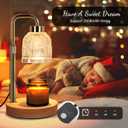 AIFEI Candle Warmer Lamp with Timer, Dimmable Adjustable Height Candle Lamp, Birthday Gifts for Women Mom Sister Friends, House Warming Gifts New Home Decor, Candle Lamp Warmer with 2 Bulbs - Gold