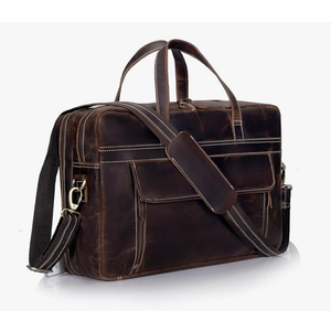 18 Inch Full Grain italian Leather Briefcase for Men, Top Choice Gifts, Handcrafted Laptop Bag