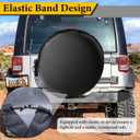 Spare Tire Cover, Waterproof PVC Thickening Leather Tire Wheel Covers, Tough Tire Wheel Protector, Universal Fit for Jeep, Trailer, RV, SUV, Truck, (Fits Entire Tire Diameters 27.6-29.5 Inch)