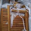 Merax Outdoor 4-Piece Acacia Wood & Rope Sectional Patio Set, Loveseat, Chair & Table with Water-Repellent Cushions (Beige)