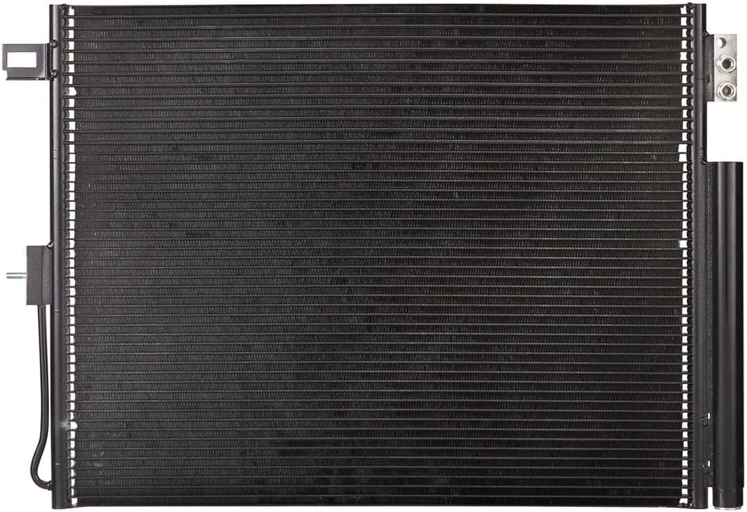 Aparts 26 3/8" Air Conditioning A/C Condenser Fit for Jeep Grand Cherokee 3.0L 2014-2021, Dodge Durango 6.2L 2021, Jeep Grand Cherokee 3.6L 2011-2021 Replace OE# 55038003AE; 00K5181982AA 3893