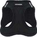 Best Pet Supplies - All Weather Mesh / Plush, Reflective, No Pull Harness for Small, Medium Dogs, Cats - Secure with Hook & Loop Fastener, Buckle, Double D-Rings - Black Plush, M (M (Chest: 16 - 18"))