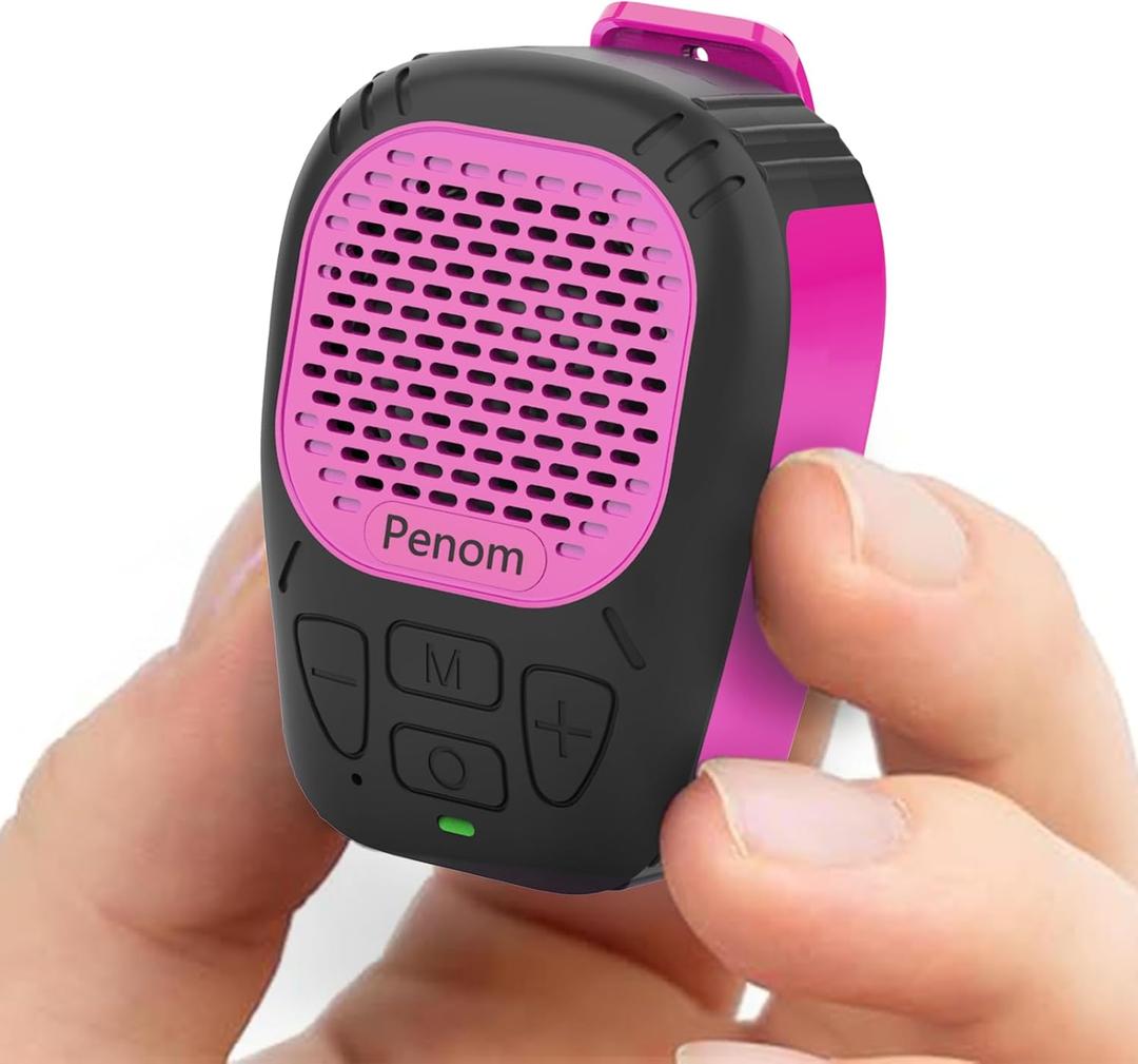 Wearable Bluetooth Speaker,Clip on Wireless Jobsite Water-Resistant Portable Speaker, Built in Mic for Hands-Free/Call, Suitable for Indoor & Outdoor Use (Update Version Burgundy)