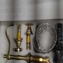 GGStudy Brushed Gold Bathroom Faucet 2 Handles 3 Holes Widespread Bathroom Sink Facuet Washingroom Faucet Mixer Tap wiith Pop Up Drain