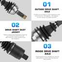 Rear Left/Right CV Axle Shaft for Polaris RZR 900 EPS 2015 2016 2017 2018 2019 2020, EPS Trail XC Edition 2015-2017, Premium 2020, Replace for 1333080, 1 rear left/right axle