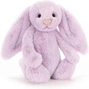 Jellycat Bashful Lilac Bunny Stuffed Animal, Medium 12 inches - Rabbit and Bunny Plush Toy - Classic Children's Gift