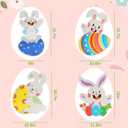 9 Pack Easter Yard Sign Outdoor Decorations, Waterproof Bunny Easter Sign, Decorations for Lawn Yard Garden
