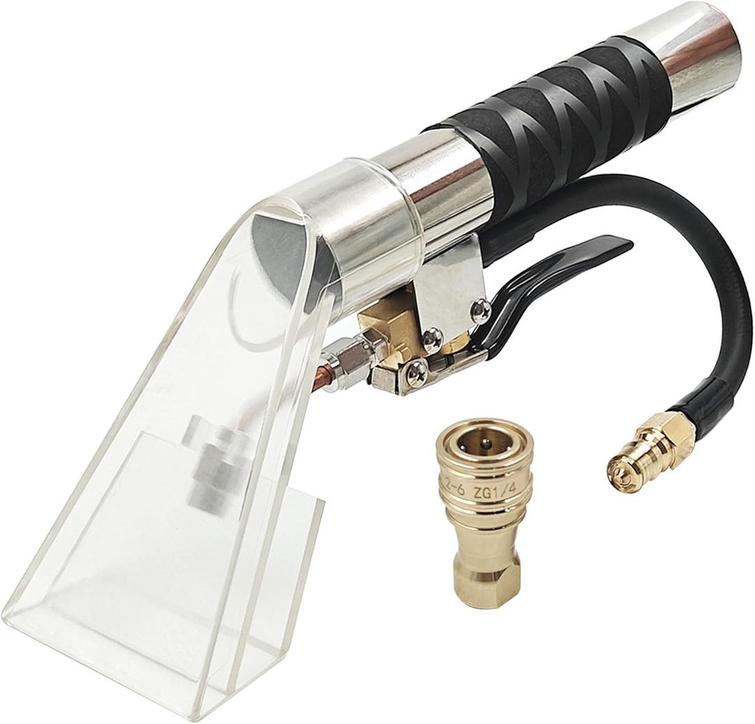 Carpet Extractor Wand with 1/4"Quick Disconnect Coupler Valve for Shop Vac/Mytee & Most upholstery vacuum extractor,Upholstery Cleaning Tool for Carpet Cleaning/Car Detailing, Extractor Head