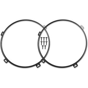 X AUTOHAUX 1 Pair 7 Inch Round Headlight Mounting Bracket Ring Headlamp Bracket Bezels Cover Retaining Replacement for Jeep TJ Wrangler 1997-2006